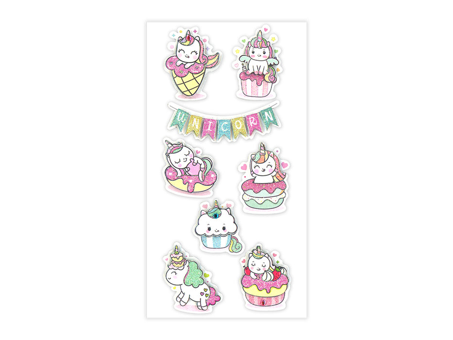 HANDMADE STICKER - 3D GLITTER CARDSTOCK ELEMENTS