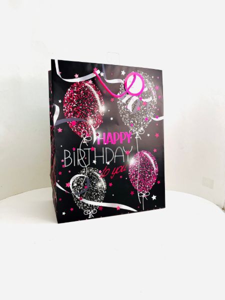 HAPPY BIRTHDAY SPARKLE BALLOON LARGE GIFT BAG