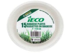 IECO 7'' BAGASSE PLATE 15/PK