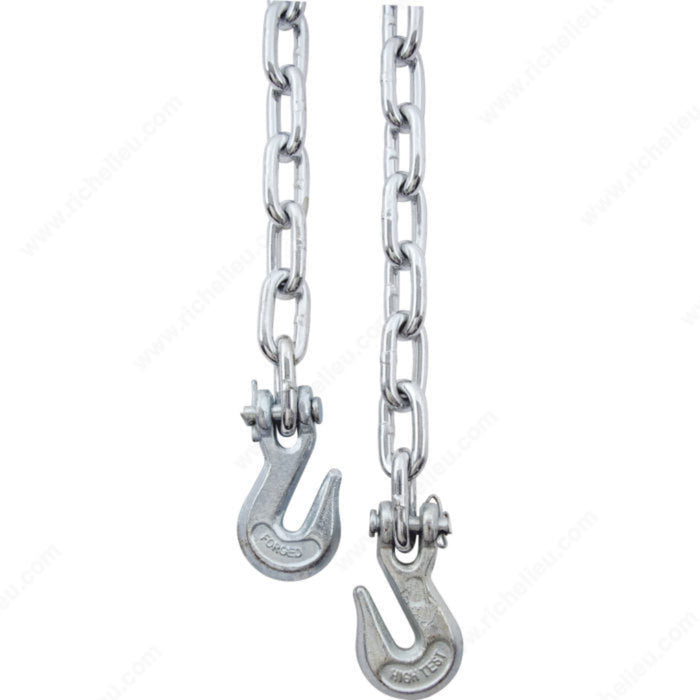 TOW CHAIN W/GRAB HOOKS 1/4INCH X 20'