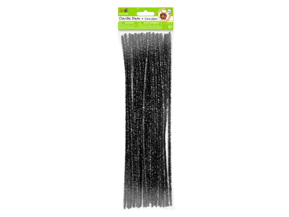 GLITTER CHENILLE STEMS 35PK
