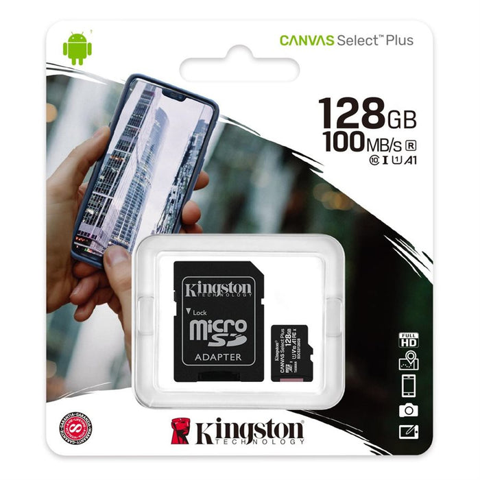 KINGSTON 128GB MICRO SD WITH ADAPTER