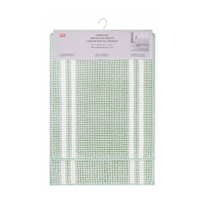 2PC CHENILLE BATHMATS (50X60 + 50X75)