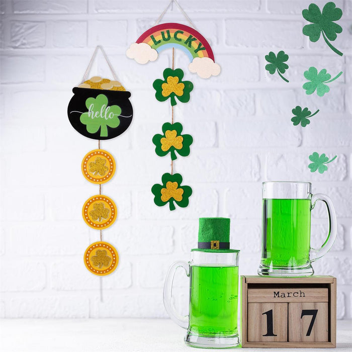 ST. PAT'S WOODEN HANGING DECOR ,22.4"X8",2ASST.,CHT