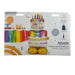 Packaged AirLoonz decorative balloon shaped like a birthday cake with candles on a white background