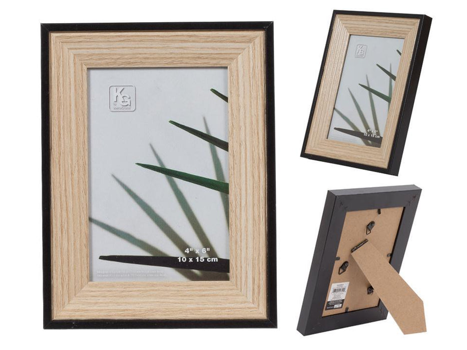KG ALDER BLACK/NATURAL WOOD FRAME 4X6