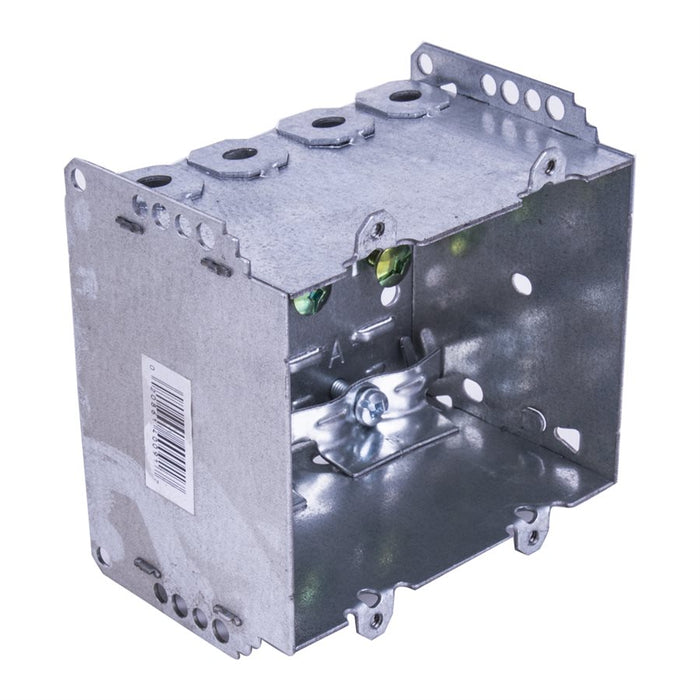 25CU.IN 2 GANG 3”(H) X 3-¾”(L) X 3-¾” (W) SWITCH BOX