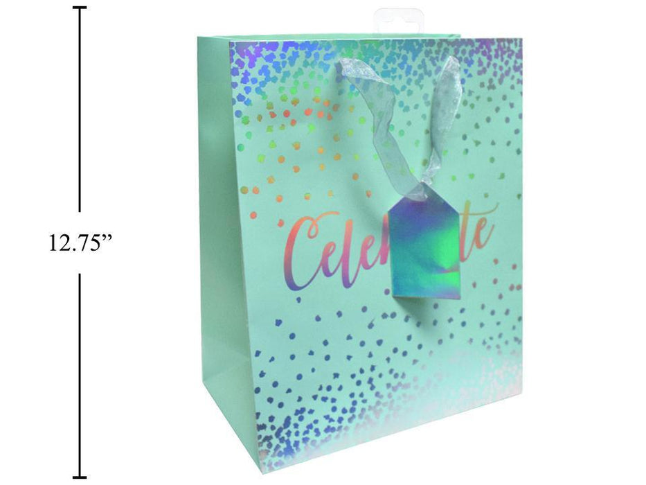 LARGE GIFT BAG - CELEBRATE TEAL