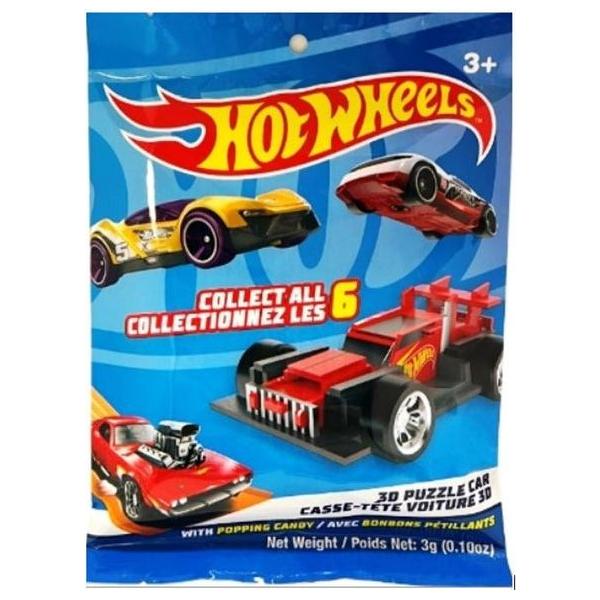 HOT WHEELS 3D PUZZLE CAR  W/POPPING CANDY