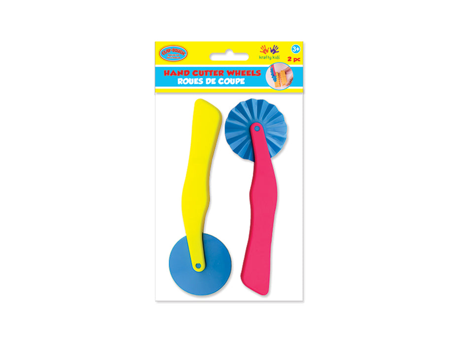 LIL' ARTIST CLAY-DOUGH TOOLS - HAND CUTTER WHEEL  2PCS  7.3"