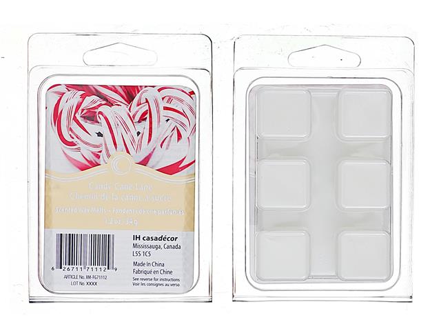 6PK SCENTED WAX MELT - PEPPERMINT BARK