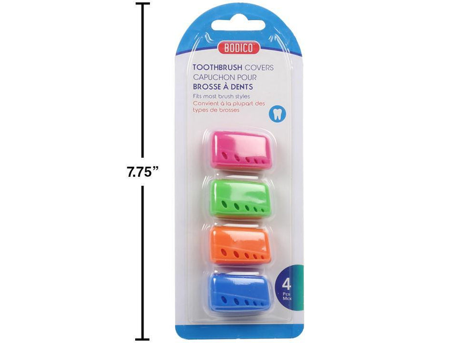 BODICO TOOTHBRUSH TRAVEL CAPS 4 PCS