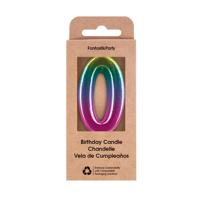 METALLIC OMBRE NUMERAL CANDLE