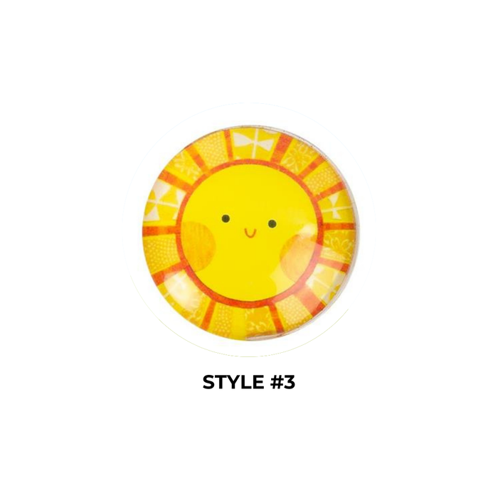 SUNSHINE & RAINBOWS ROUND GLASS MAGNET 1.5"