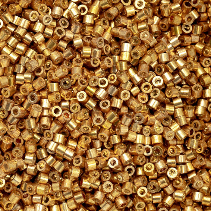 Close-up of small gold beads
