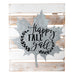 Galvanized metal fall leaf wall decor with 'Happy Fall J'all' lettering and a leaf wreath design, mounted on a rustic white and brown wooden plank background.