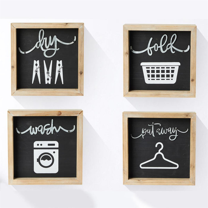 ASSORTED LAUNDRY WOODEN SIGN