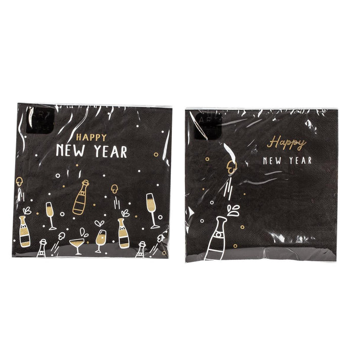 NEW YEARS LUNCHEON NAPKINS 16CT