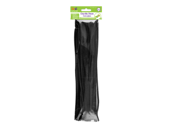 CHENILLE STEMS - BLACK