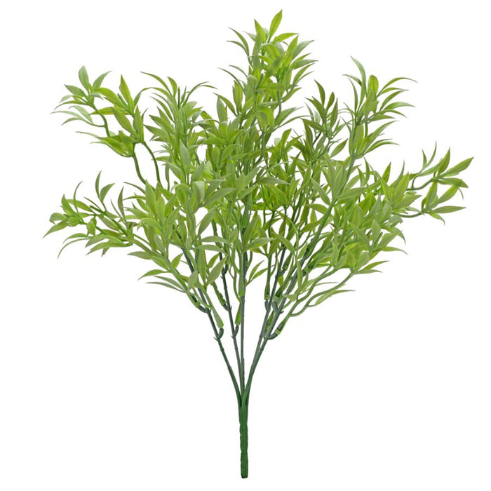 Artificial green plant on a white background