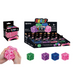 A display box and individual packages of Crazy Ice Cube 1000 puzzle cubes, with a pair of hands holding a pink and white marbled cube, and four small cubes showing different colors (green, purple, blue, pink) on a white background.