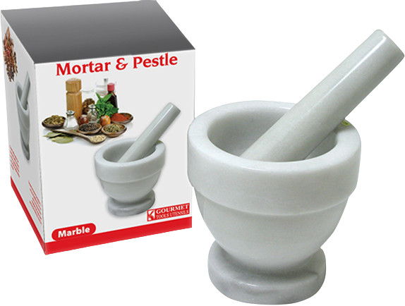 MARBLE MORTAR PESTLE