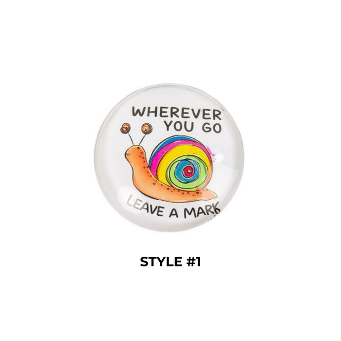 SUNSHINE & RAINBOWS ROUND GLASS MAGNET 1.5"