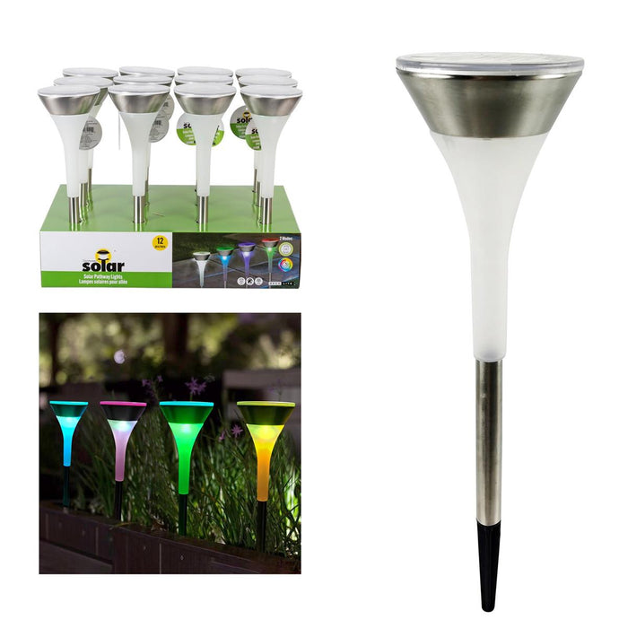 SOLAR PATHWAY LIGHTS 4.13x13.19" RGB & WHITE
