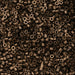 Close-up of small metallic beads in a brown color.