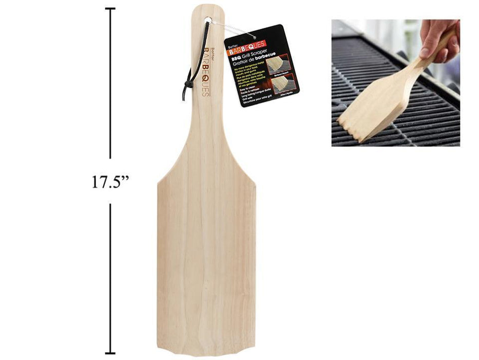 BBQ DELUXE WOODEN GRILL SCRAPER