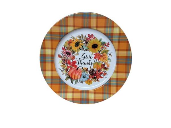 13" PRINTED METAL CHARGER PLATE