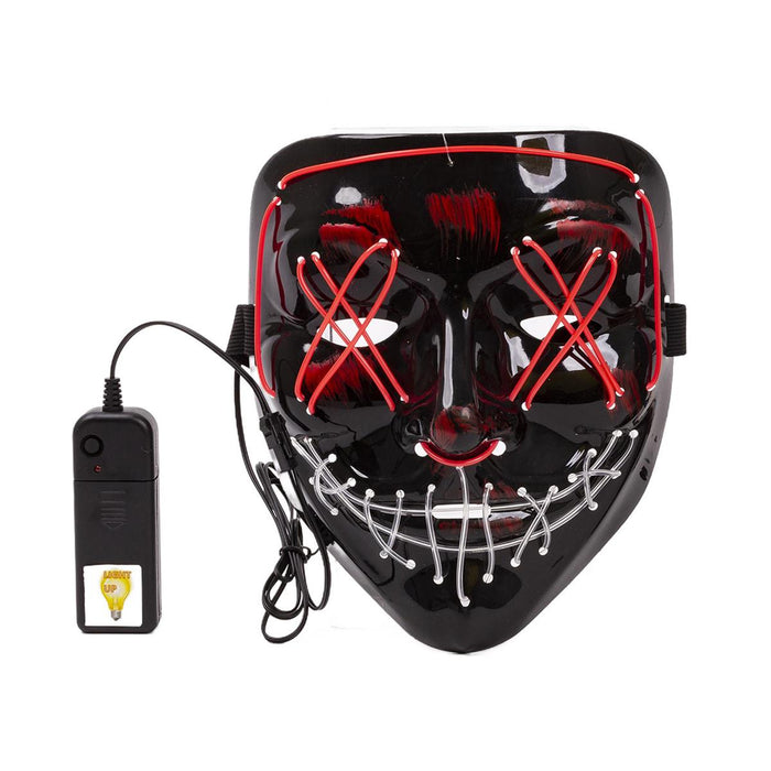 HALLOWEEN LIGHT UP CROSS EYE FACE MASK