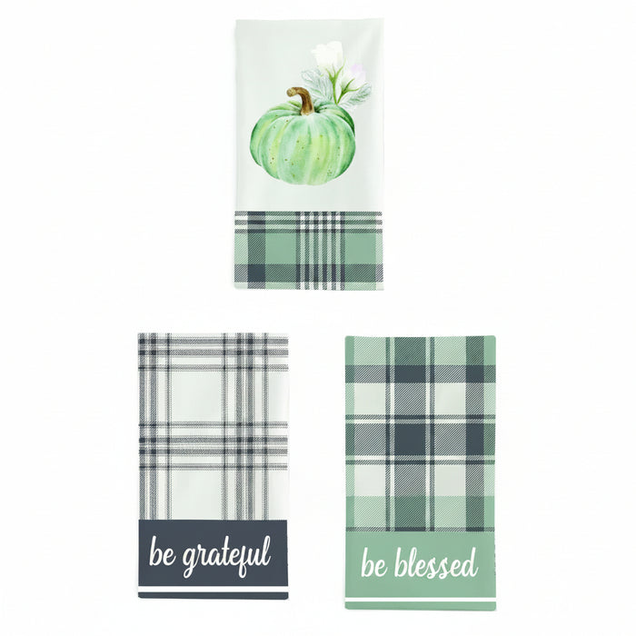 ASST COTTON HARVEST TEA TOWEL