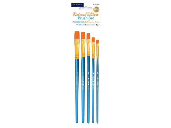 DELUXE TAKLON BRUSH SET - FLAT