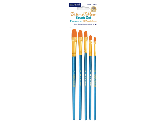 DELUXE TAKLON BRUSH SET - FILBERT