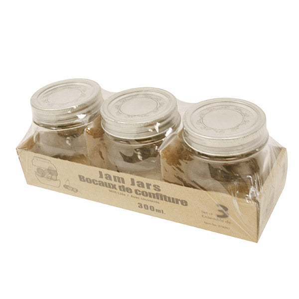 JAR JAM W/LID MINI 300ML 3PK