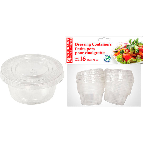 DRESSING CONTAINERS 16PC 60ML/2OZ