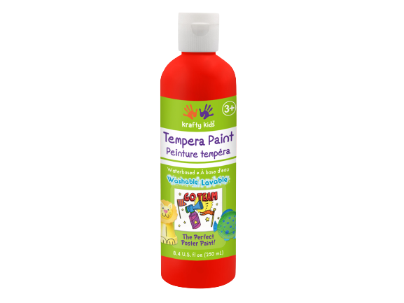 KRAFTY KIDS PAINT: 250 ML TEMPERA G) RED