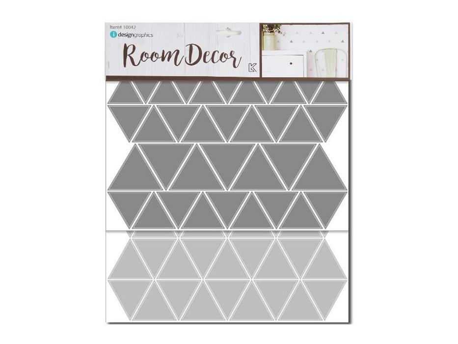 iDESIGN WALL DECALS 2 SHEETS - SILVER FOIL TRIANGLES