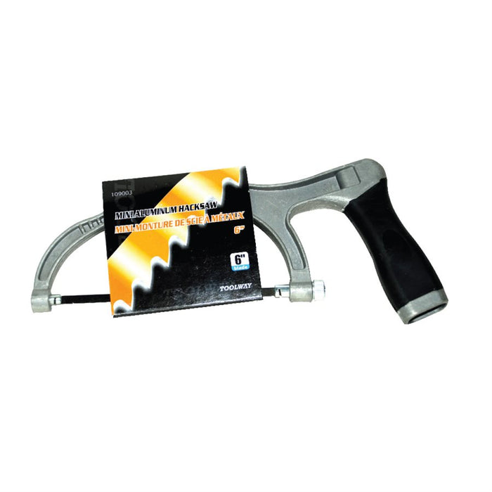 HACKSAW 6IN MINI ALUM. WITH BLACK HANDLE
