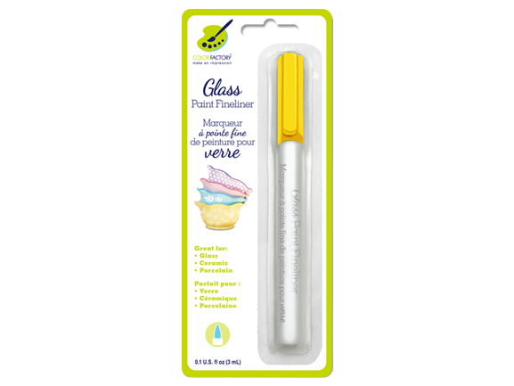 GLASS PAINT FINELINER YELLOW