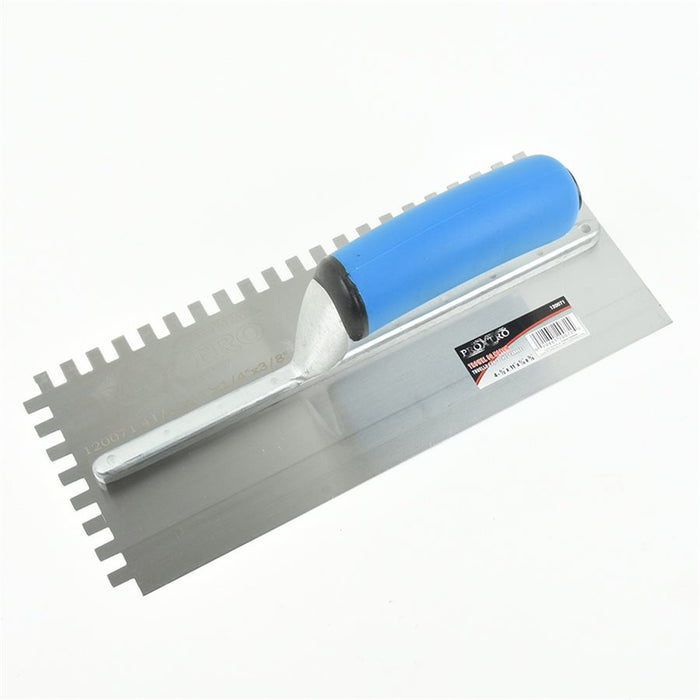 TROWEL SQUARE NOTCH BLUE HANDLE