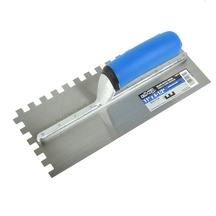 TROWEL SQUARE NOTCH BLUE HANDLE