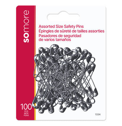 SAFETY PINS - SILVER - 100PCS