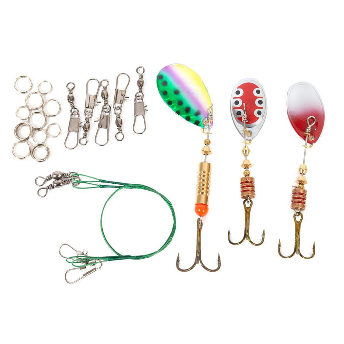 22PC METAL LURE ACCESSORY SET WITH PLASTIC BOX