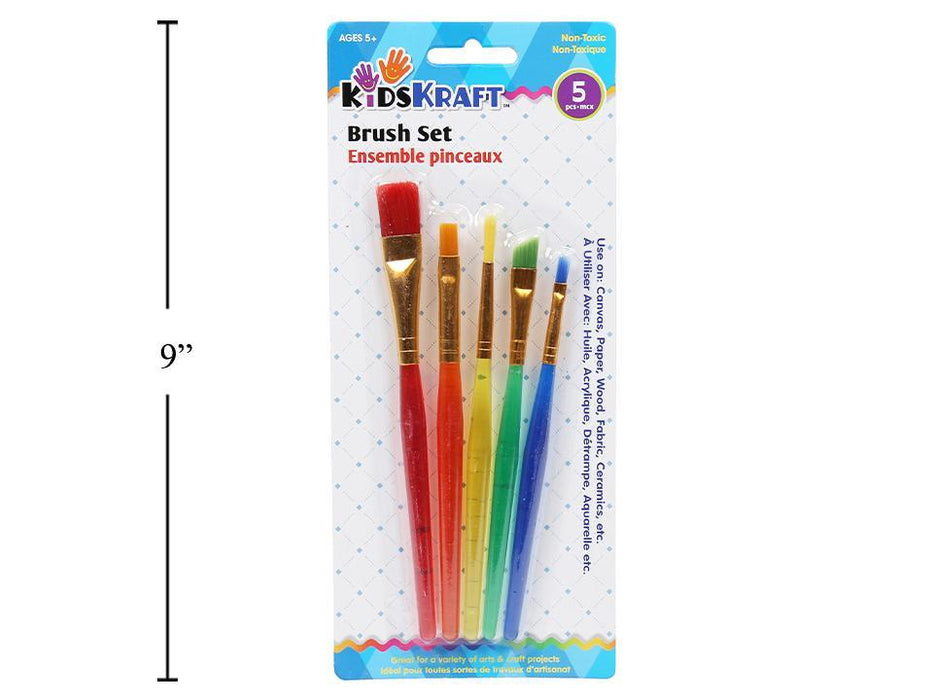 PLASTIC HANDLE PAINT BRUSH - 5 PCS