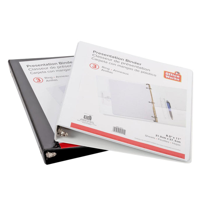 1" - 3 RING PRESENTATION BINDER - WHITE