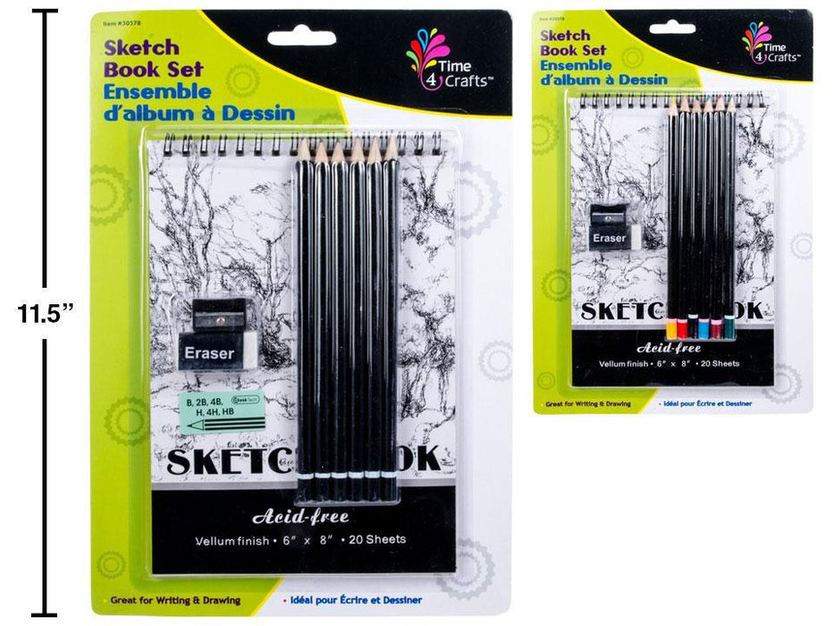 SKETCH PAD W.ERASER PENCIL  SHARPENER 20 SHEETS