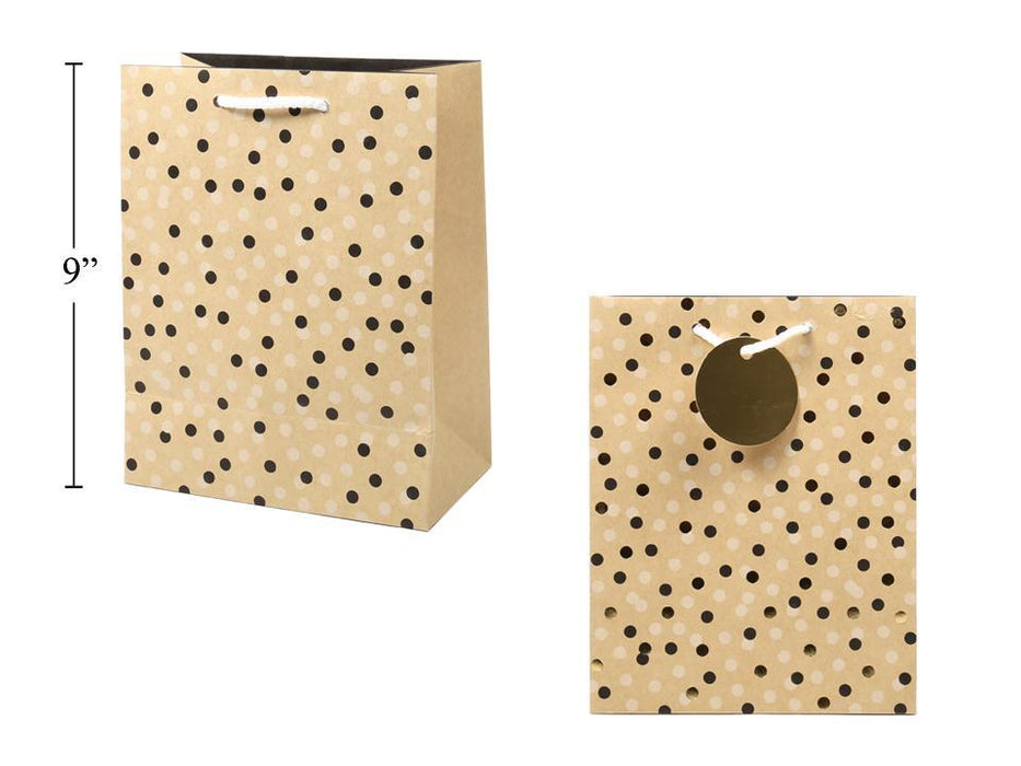DOTS KRAFT MEDIUM GIFT BAG