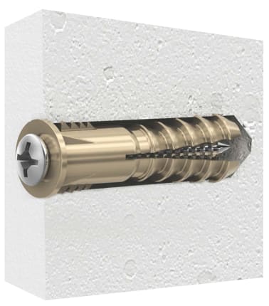 RELIABLE PLASTIC RIBBED 1-1/4IN L ANCHOR